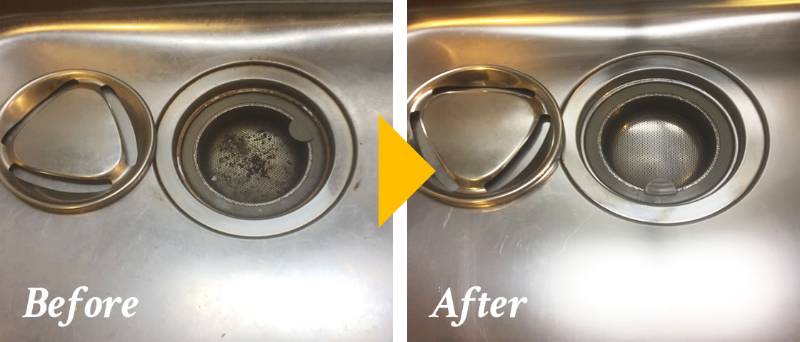 【キッチン】排水溝Before&After