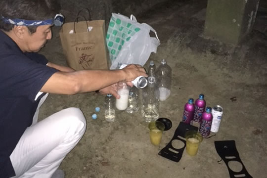 【天井裏】ハチ駆除の様子 写真
